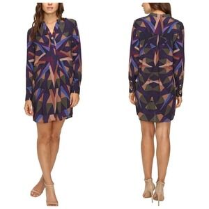 MARA HOFFMAN Compass geometric kaleidoscope print dress Size L artsy boho‎